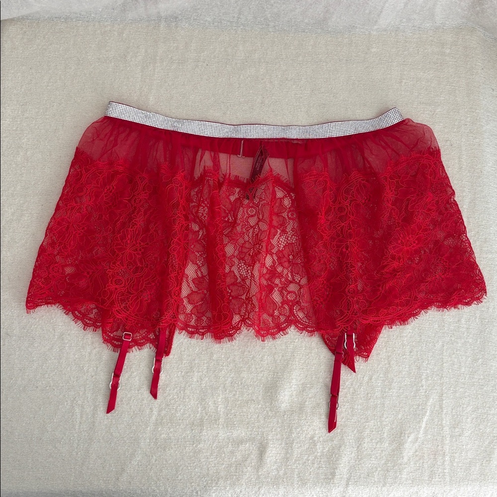 Victoria’s Secret VS Very Sexy Shine Lace Skirt with Garters